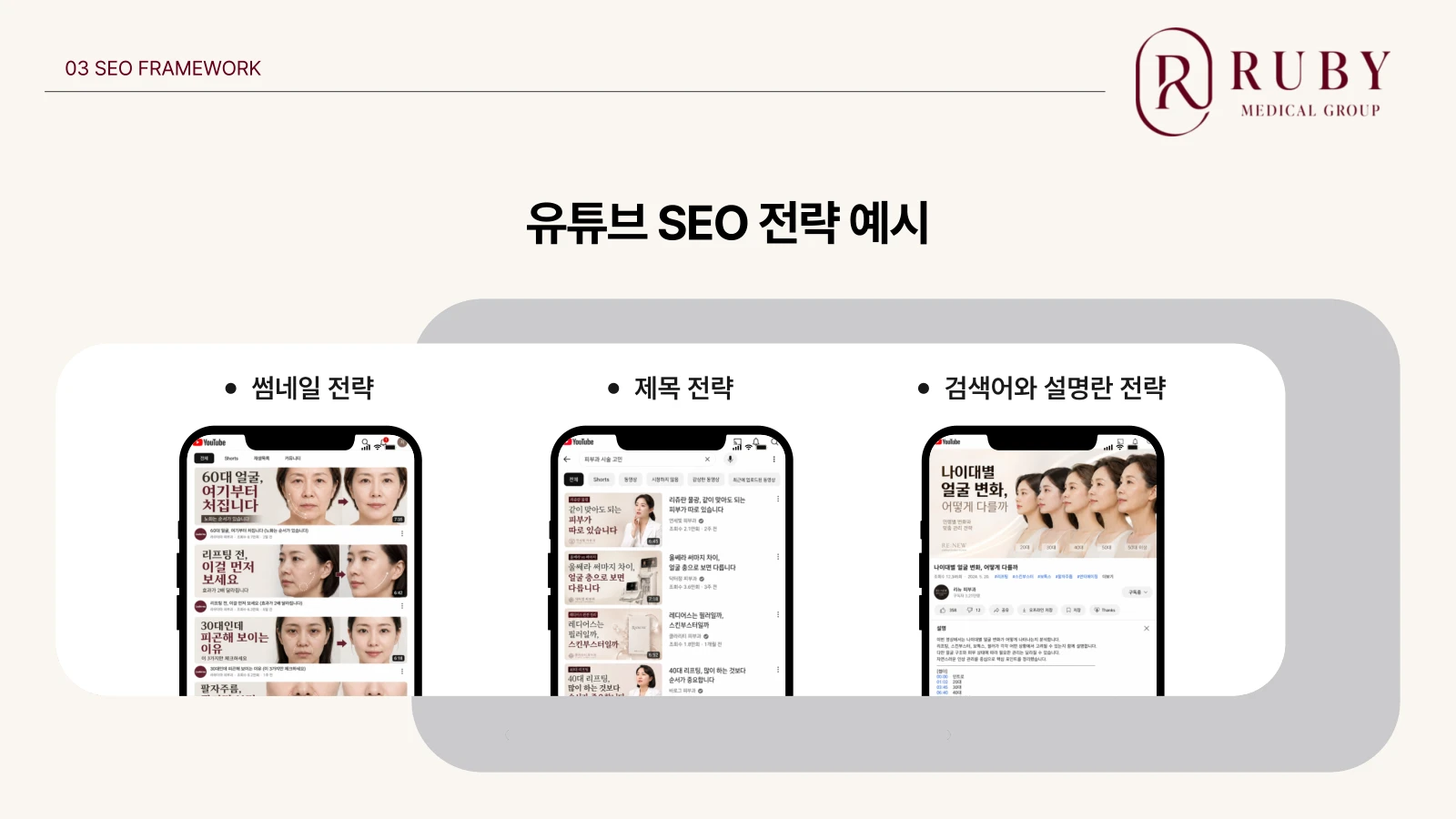 루비의원 유튜브 활성화 기획 대표 화면
